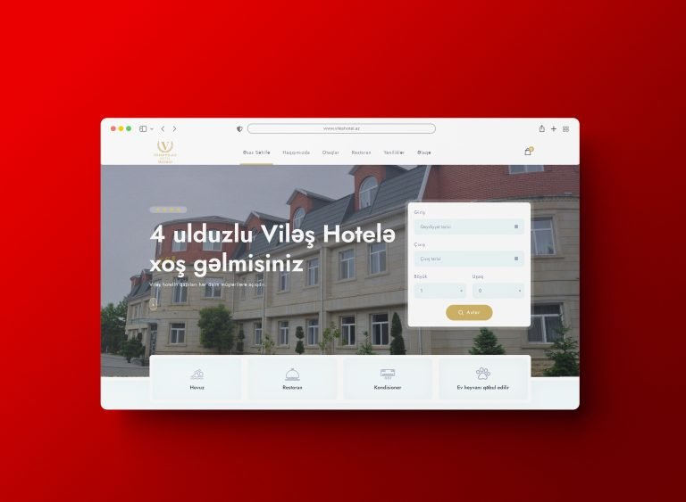 Website for Vilash Hotel